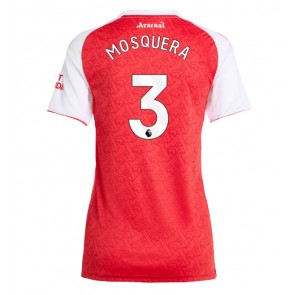 Arsenal Cristhian Mosquera #3 Replika Hjemmebanetrøje Dame 2025-26 Kortærmet